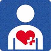 このマークは、心臓疾患などの内部障がいがあることを示すシンボルマークです